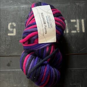 Cascade Yarns Magnum Paints Chunky Wool in Pink + Purple + Black